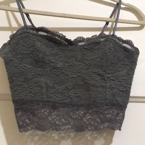 Grey Lace Bustier